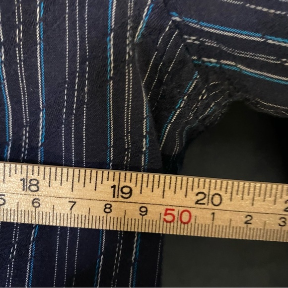 Billabong Slim Fit Shirt Men's Medium Blue Striped Long Sleeve Button-Down - Picture 7 of 9